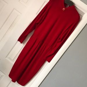 St John red dress